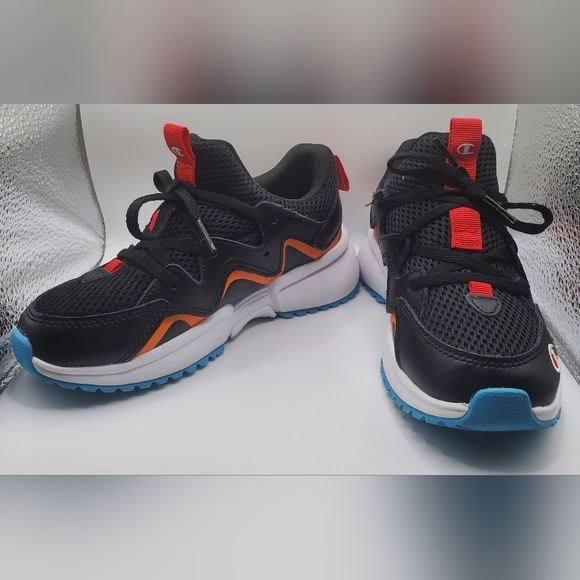 Champion Ripple black orange turquoise Athletic sneakers Size 13c - Picture 9 of 11
